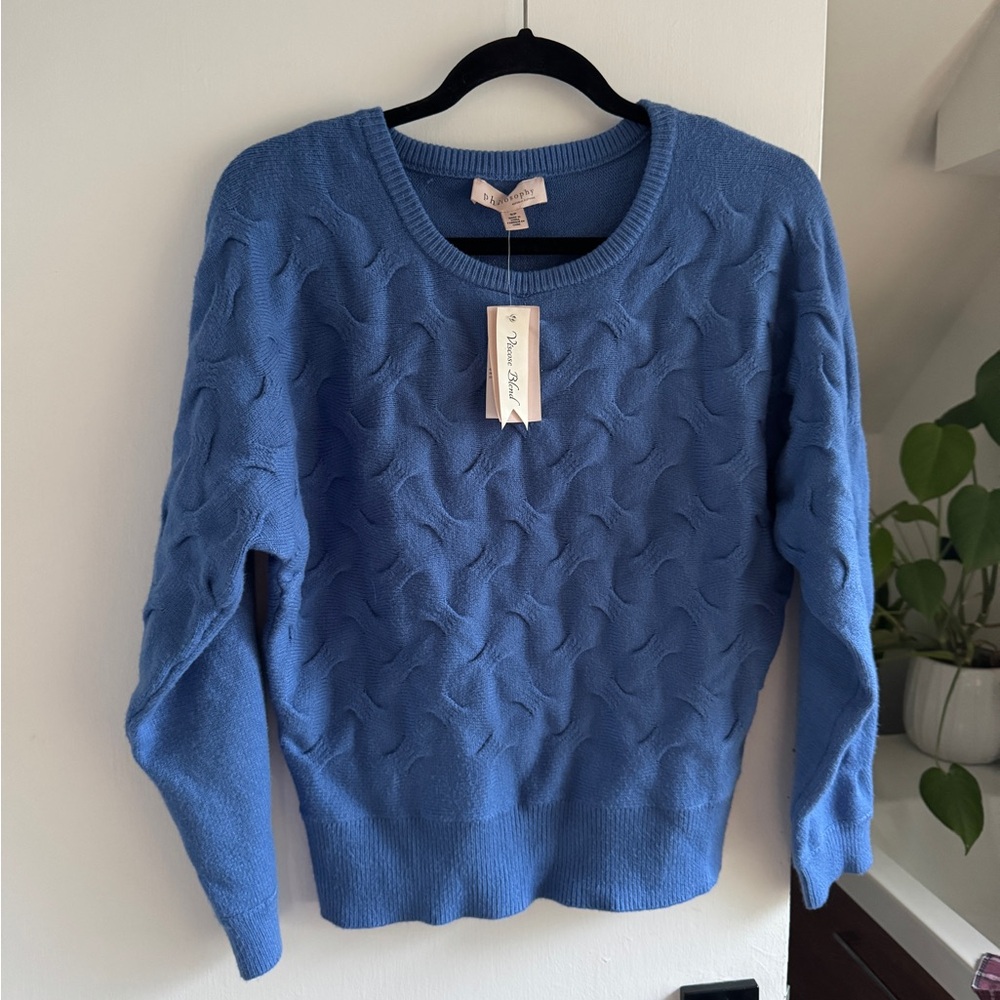 Philosophy Textured Blue Sweater